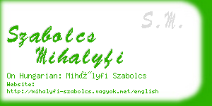 szabolcs mihalyfi business card